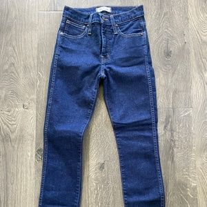 Madewell 10" High-Rise Skinny Jeans Dark Wash Denim 23 Short ~ FAST SHIPPING!